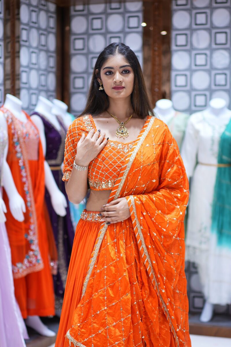 Pink Color Half Saree